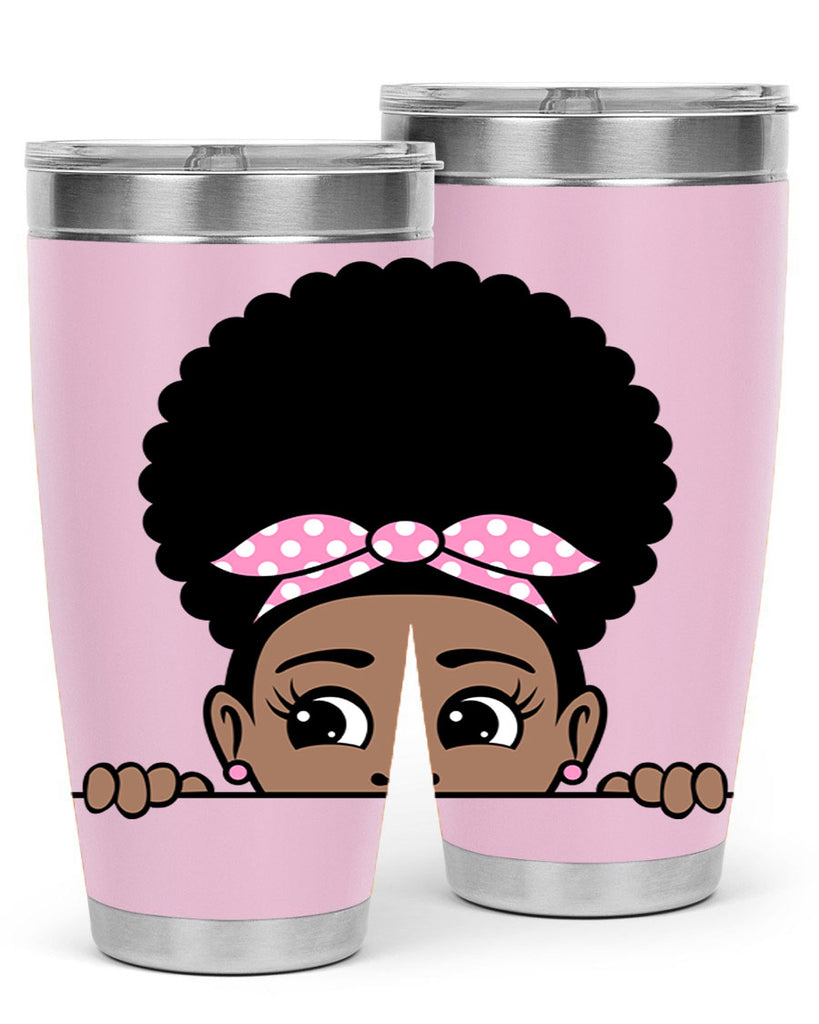 afro puff bandana girl peekaboo 85#- women-girls- Tumbler