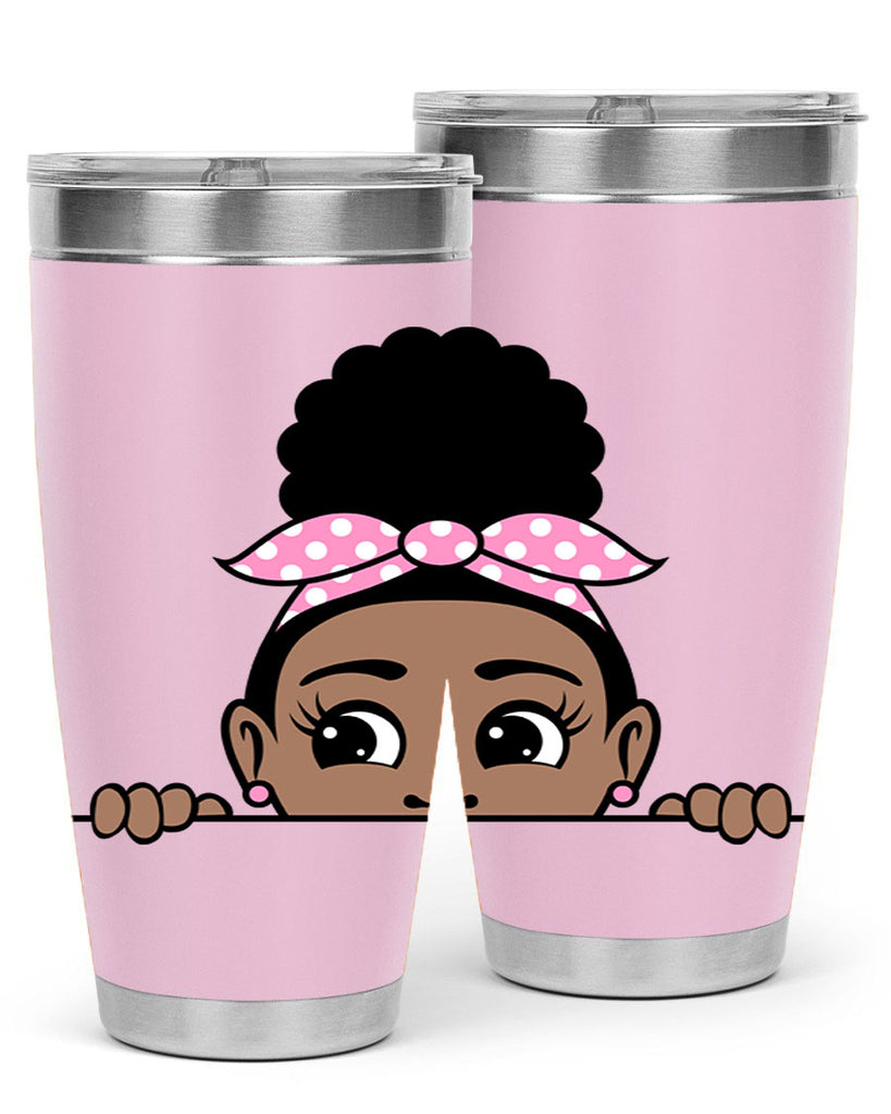 afro puff bandana girl peekaboo 86#- women-girls- Tumbler
