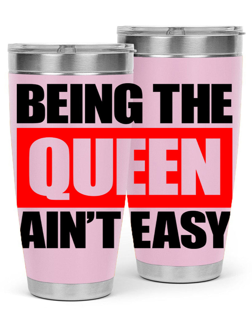 being the queen aint easy 255#- black words phrases- Cotton Tank
