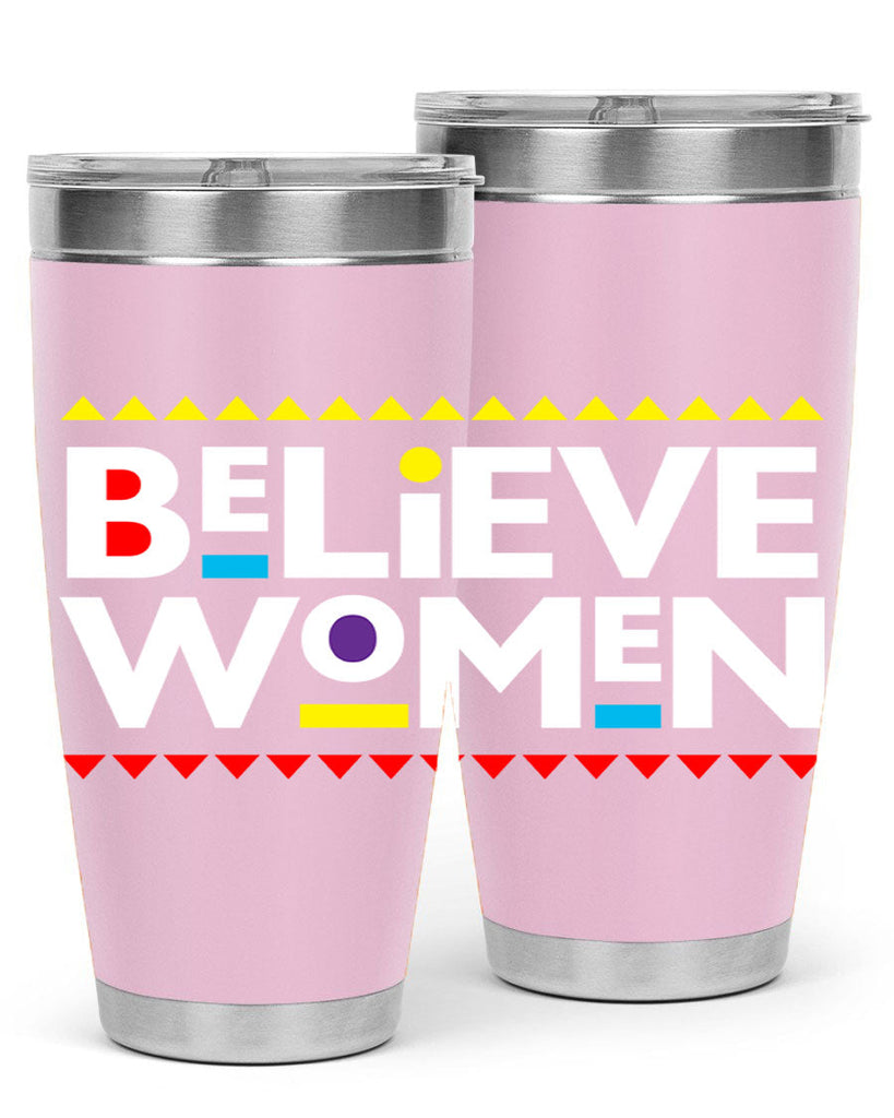 believewomen 254#- black words phrases- Cotton Tank