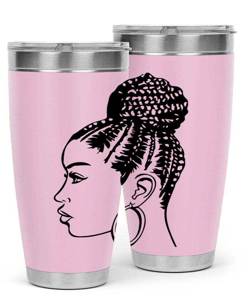 black woman with braids 7#- women-girls- Tumbler