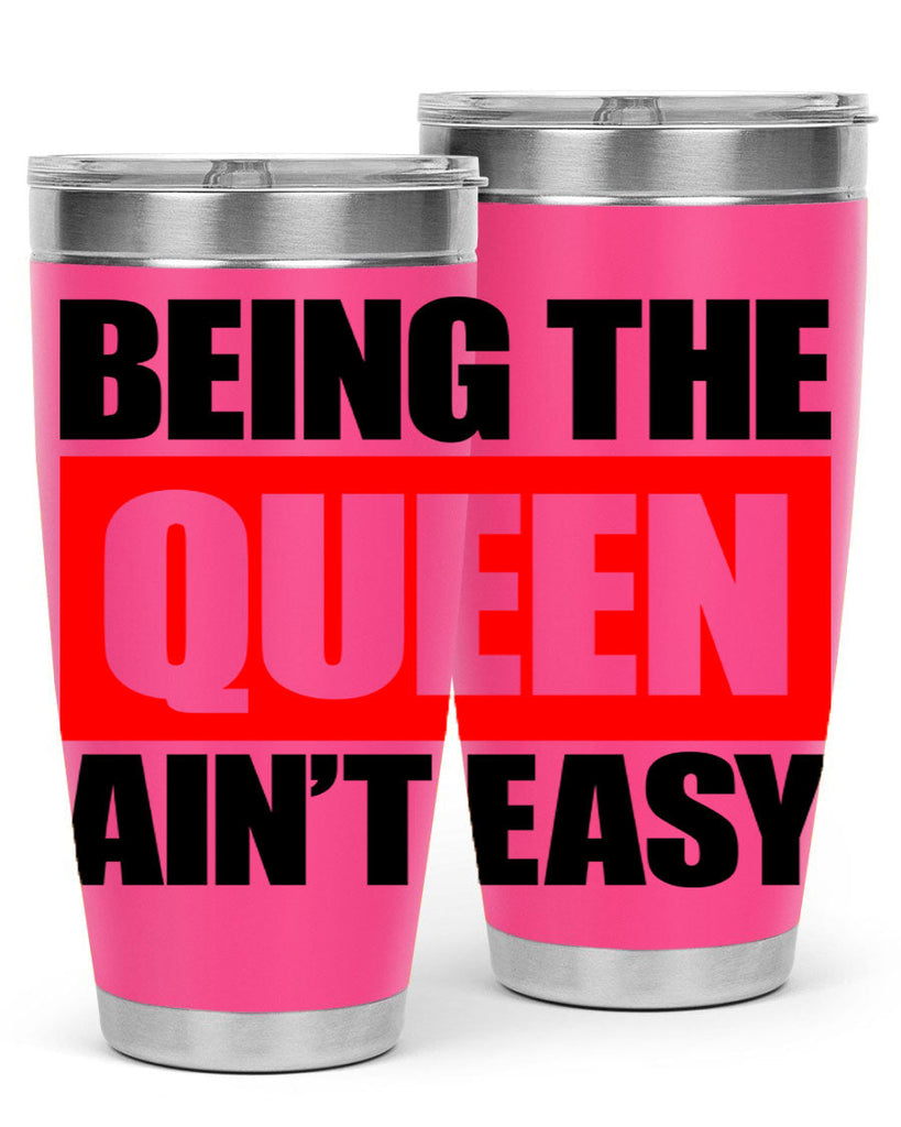 being the queen aint easy 255#- black words phrases- Cotton Tank