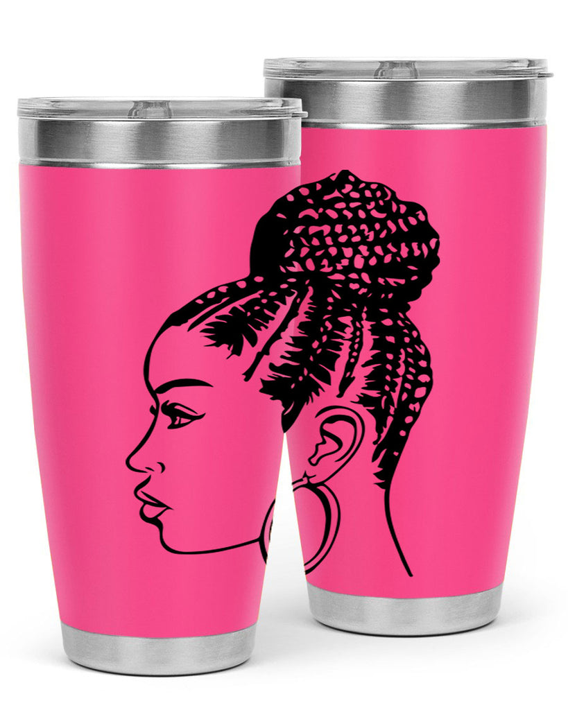 black woman with braids 7#- women-girls- Tumbler
