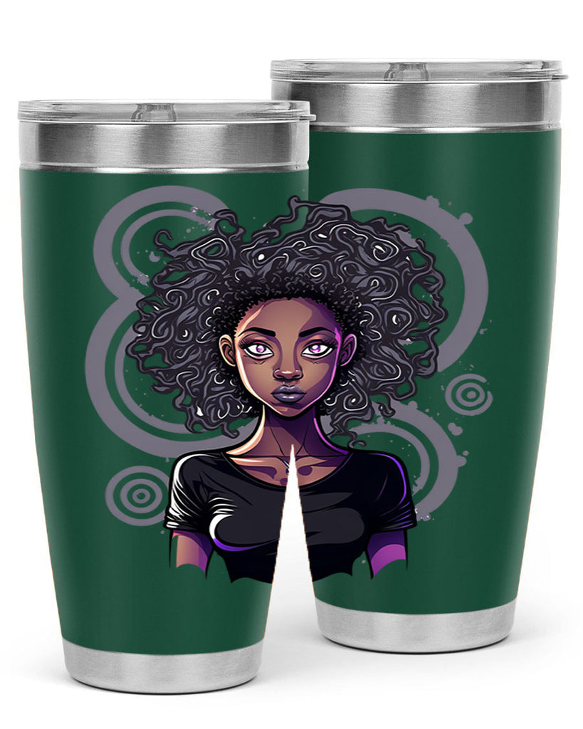 Sparkling Black Girl Design 14#- women-girls- Tumbler