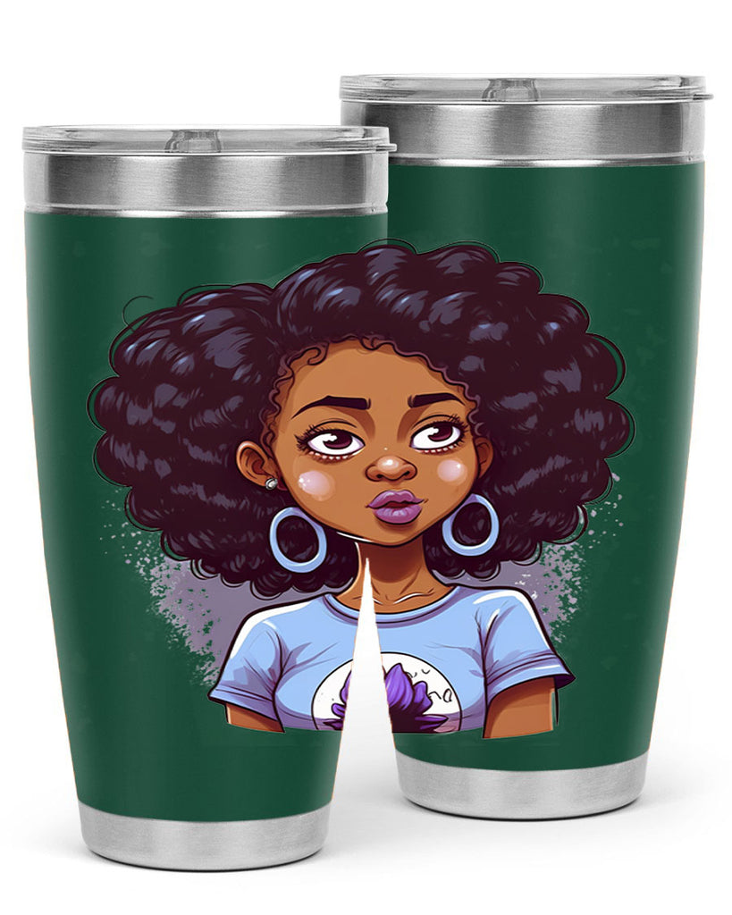 Sparkling Black Girl Design 20#- women-girls- Tumbler