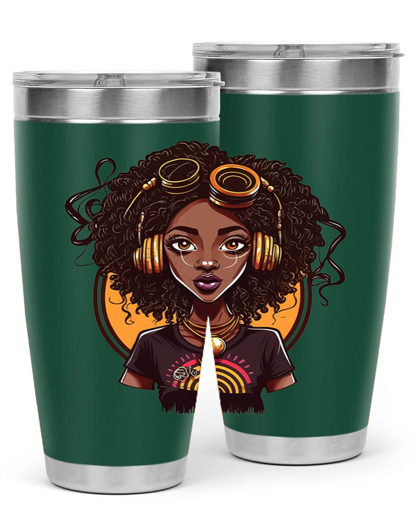 Sparkling Black Girl Design 5#- women-girls- Tumbler