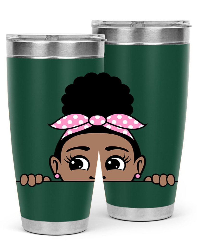 afro puff bandana girl peekaboo 86#- women-girls- Tumbler