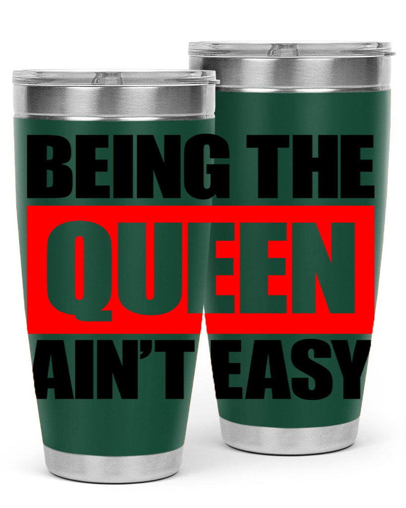 being the queen aint easy 255#- black words phrases- Cotton Tank