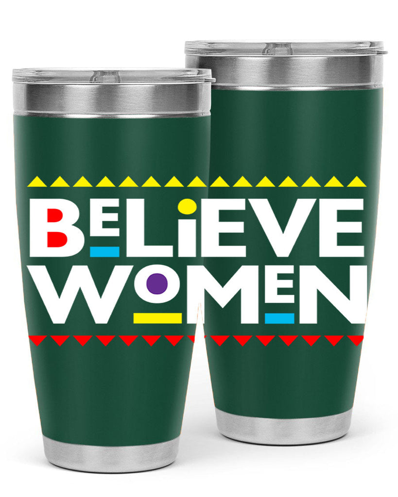 believewomen 254#- black words phrases- Cotton Tank