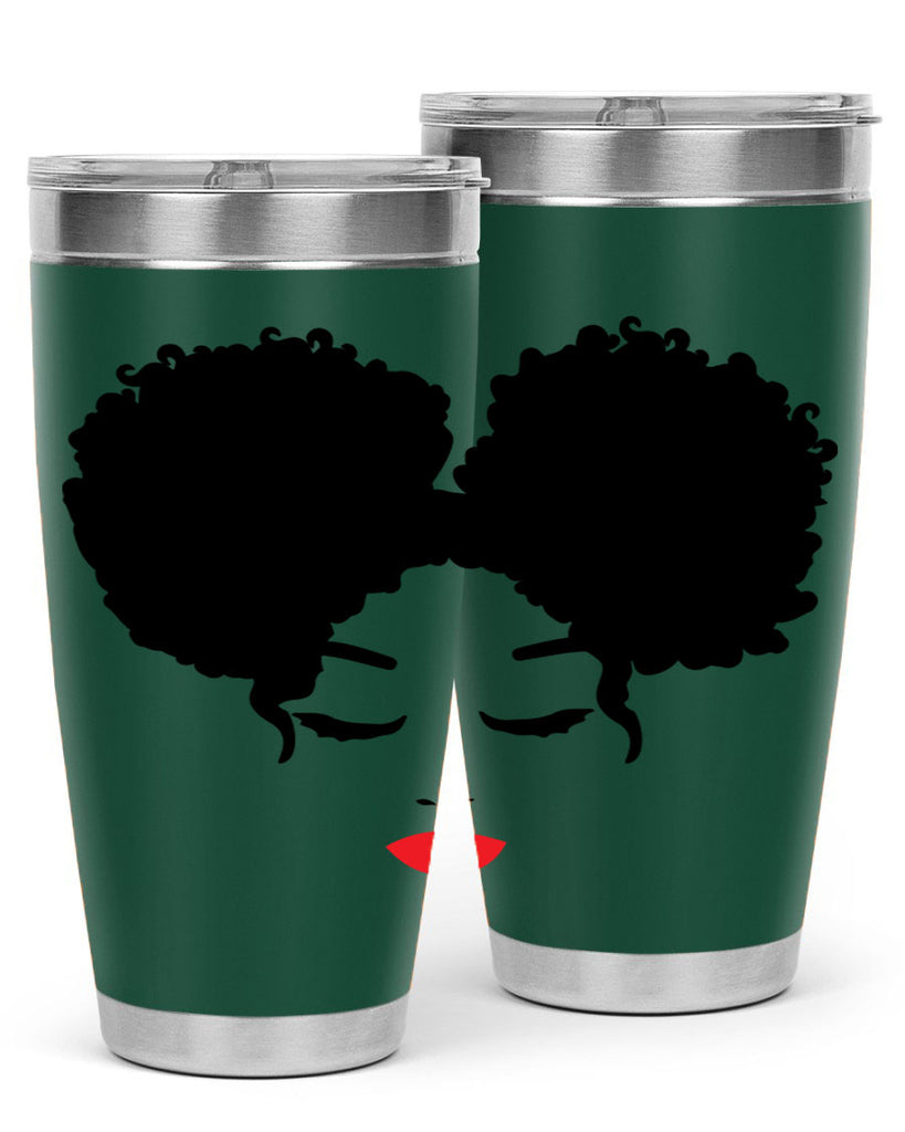 black woman red lips 9#- women-girls- Tumbler