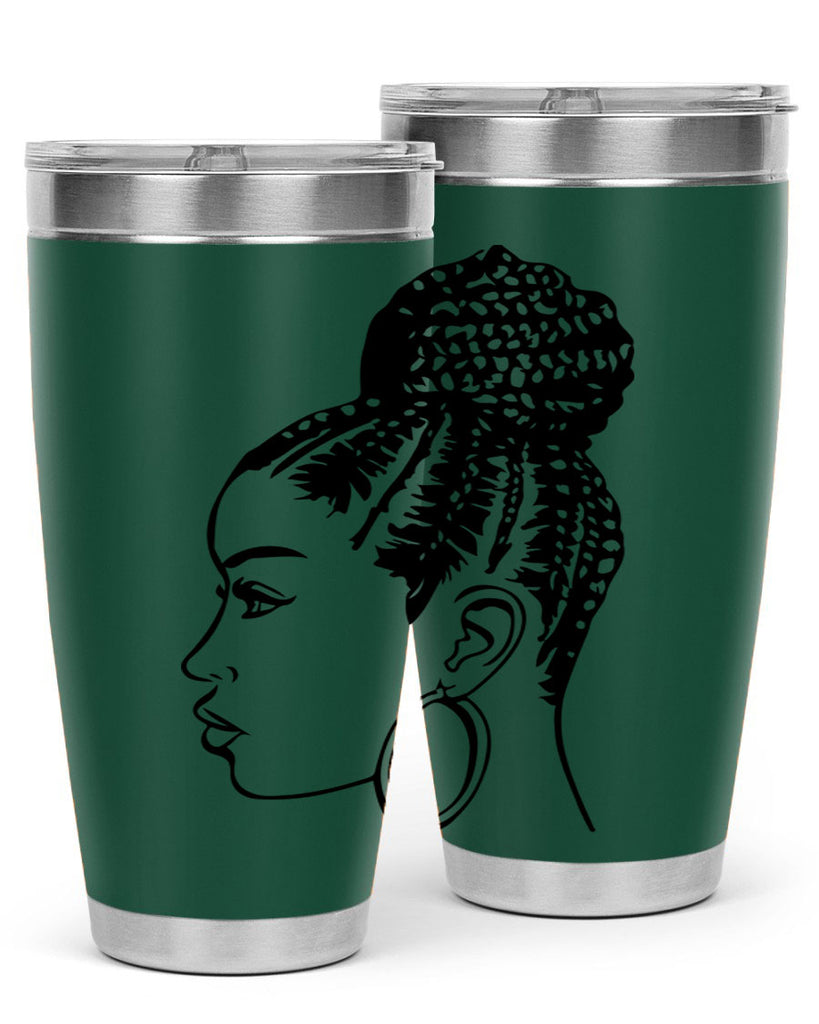 black woman with braids 7#- women-girls- Tumbler