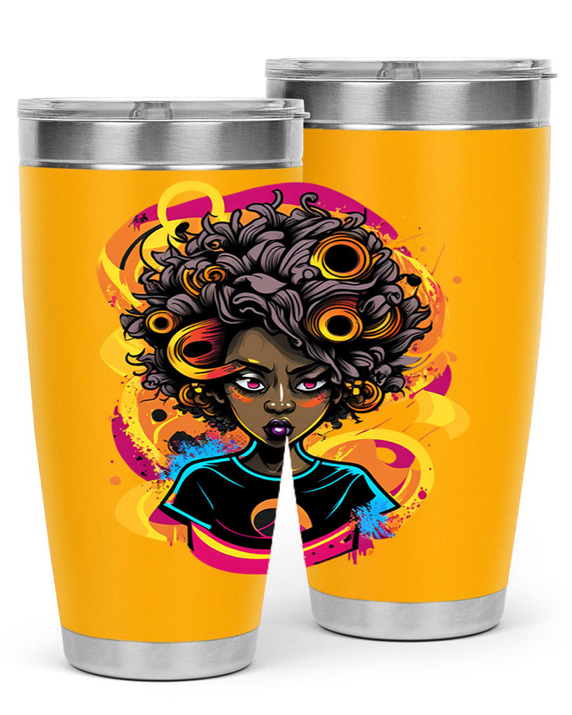 Sparkling Black Girl Design 6#- women-girls- Tumbler