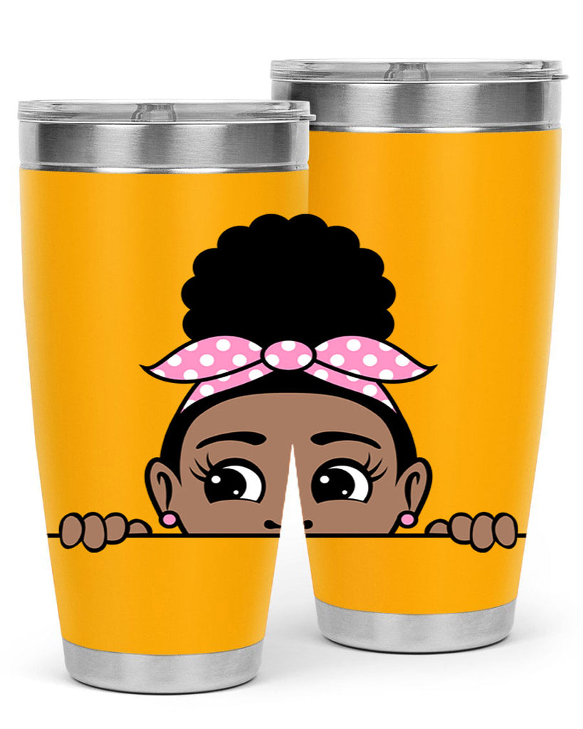 afro puff bandana girl peekaboo 86#- women-girls- Tumbler