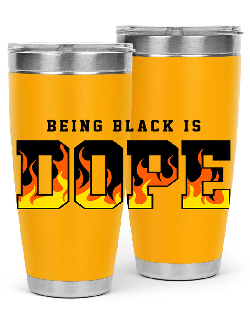 being black is dope flames 256#- black words phrases- Cotton Tank