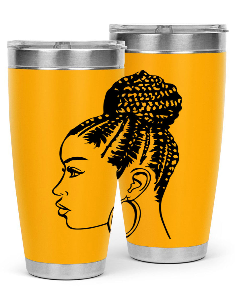 black woman with braids 7#- women-girls- Tumbler