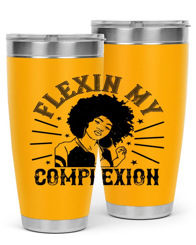 flexin my complexion Style 34#- afro- Tumbler