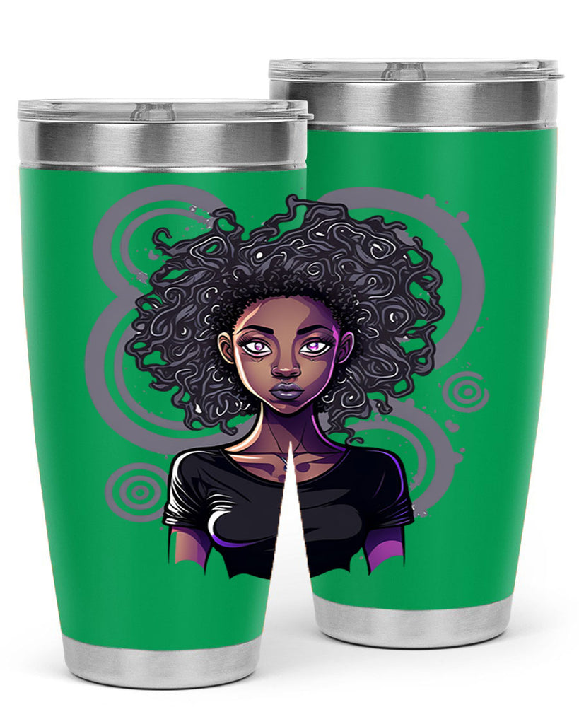 Sparkling Black Girl Design 14#- women-girls- Tumbler