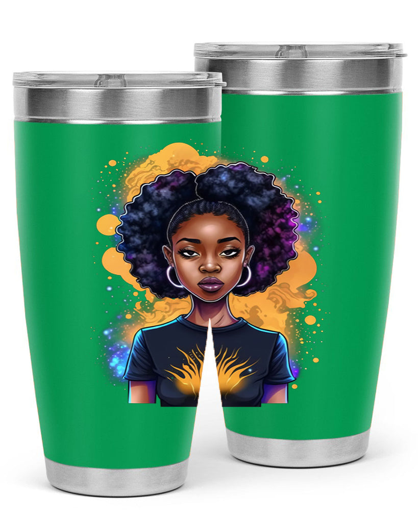Sparkling Black Girl Design 15#- women-girls- Tumbler