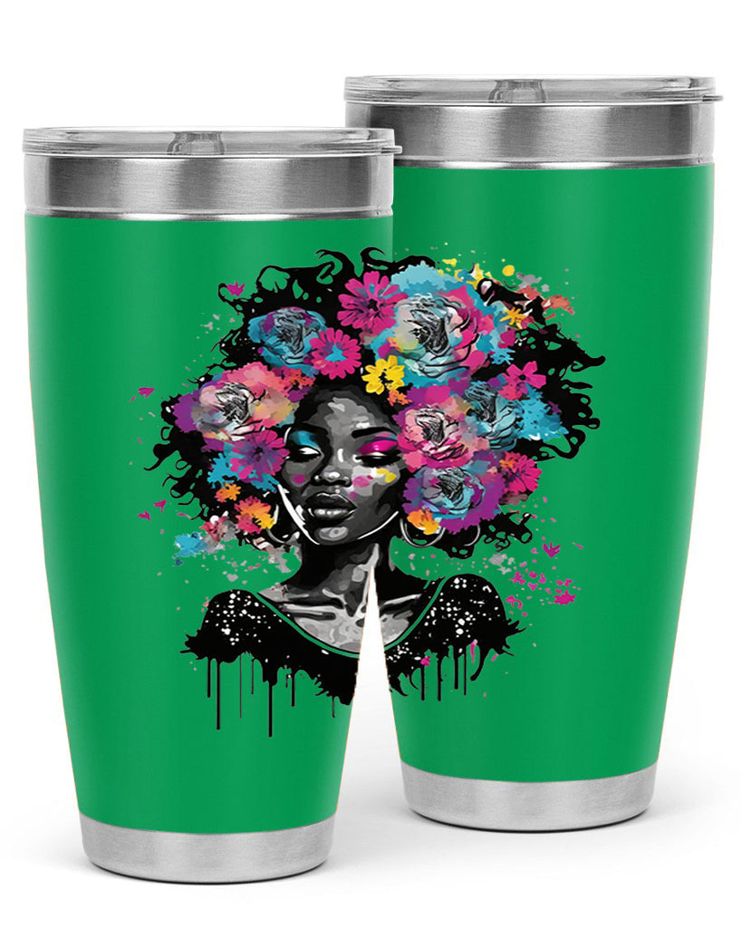 Sparkling Black Girl Design 17#- women-girls- Tumbler