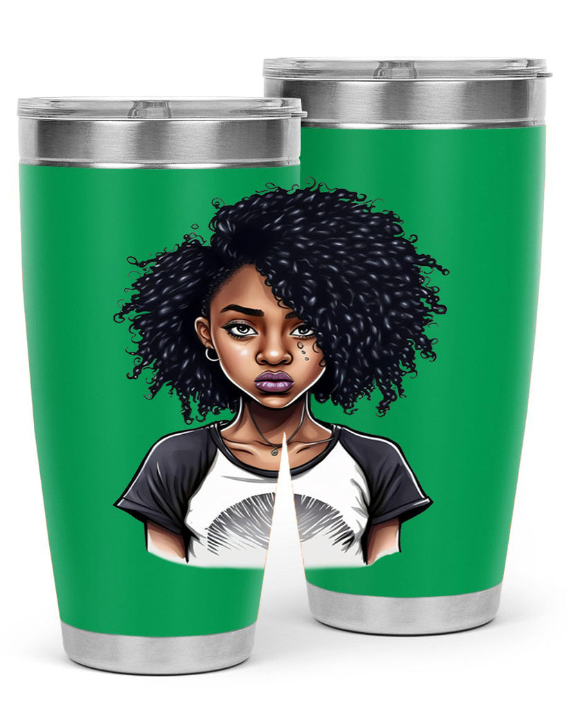 Sparkling Black Girl Design 18#- women-girls- Tumbler
