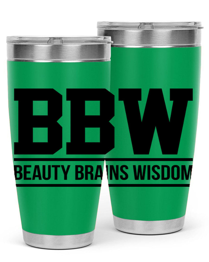bbw beauty brains wisdom 263#- black words phrases- Cotton Tank