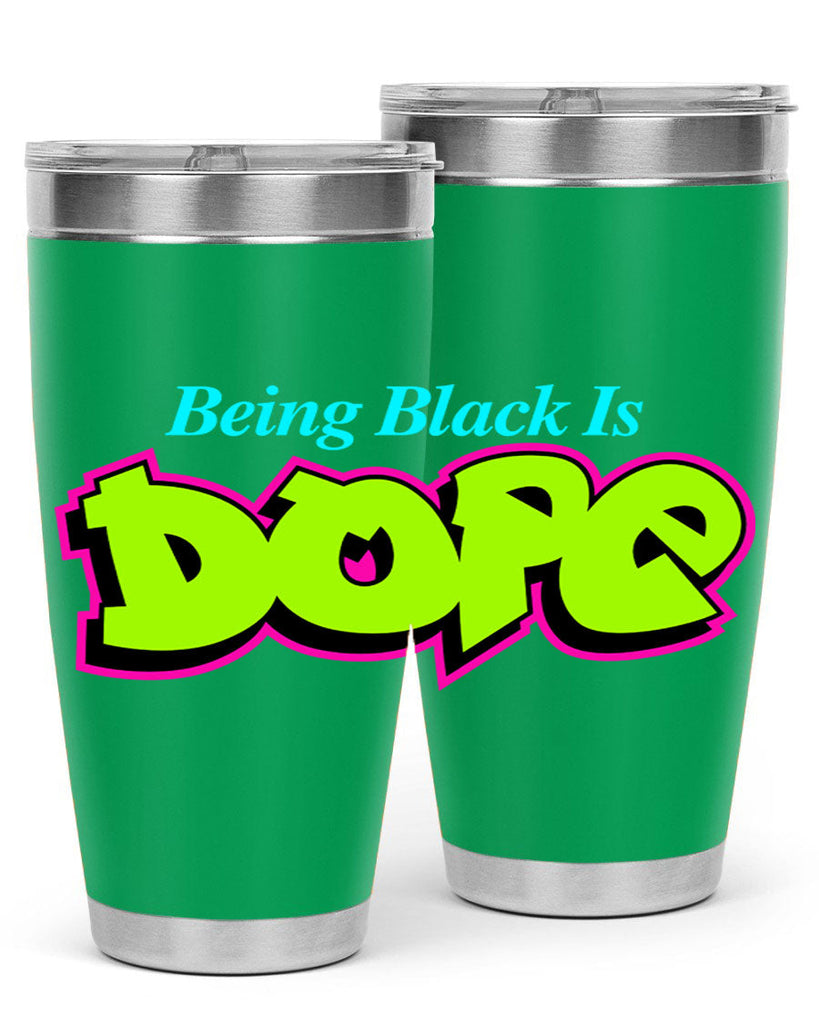 being black is dope 261#- black words phrases- Cotton Tank