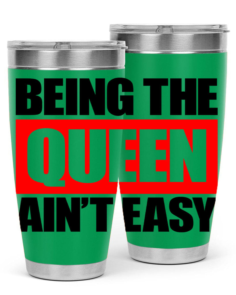 being the queen aint easy 255#- black words phrases- Cotton Tank