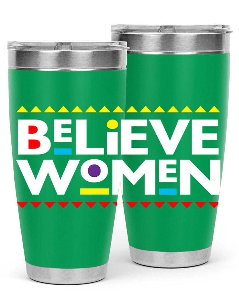 believewomen 254#- black words phrases- Cotton Tank
