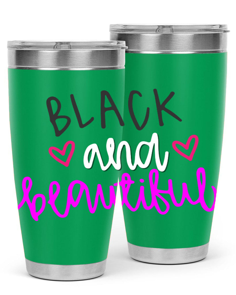 black and beautiful color 252#- black words phrases- Cotton Tank