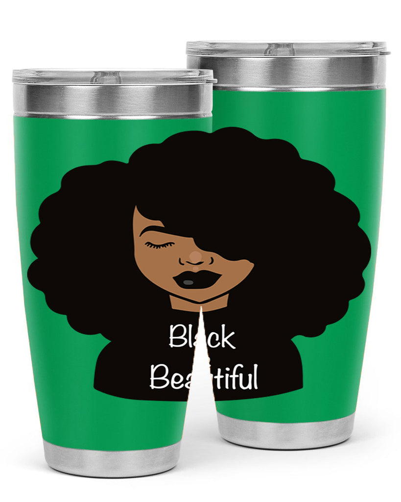 black is beautiful 12#- women-girls- Tumbler