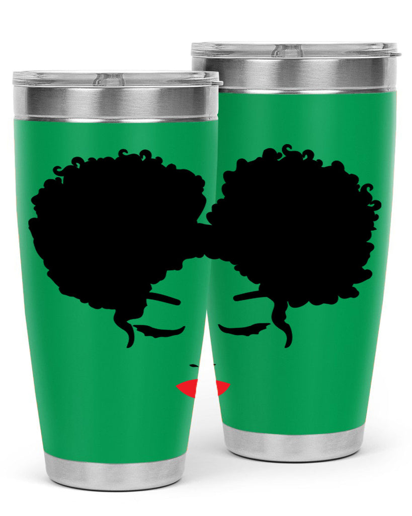black woman red lips 9#- women-girls- Tumbler