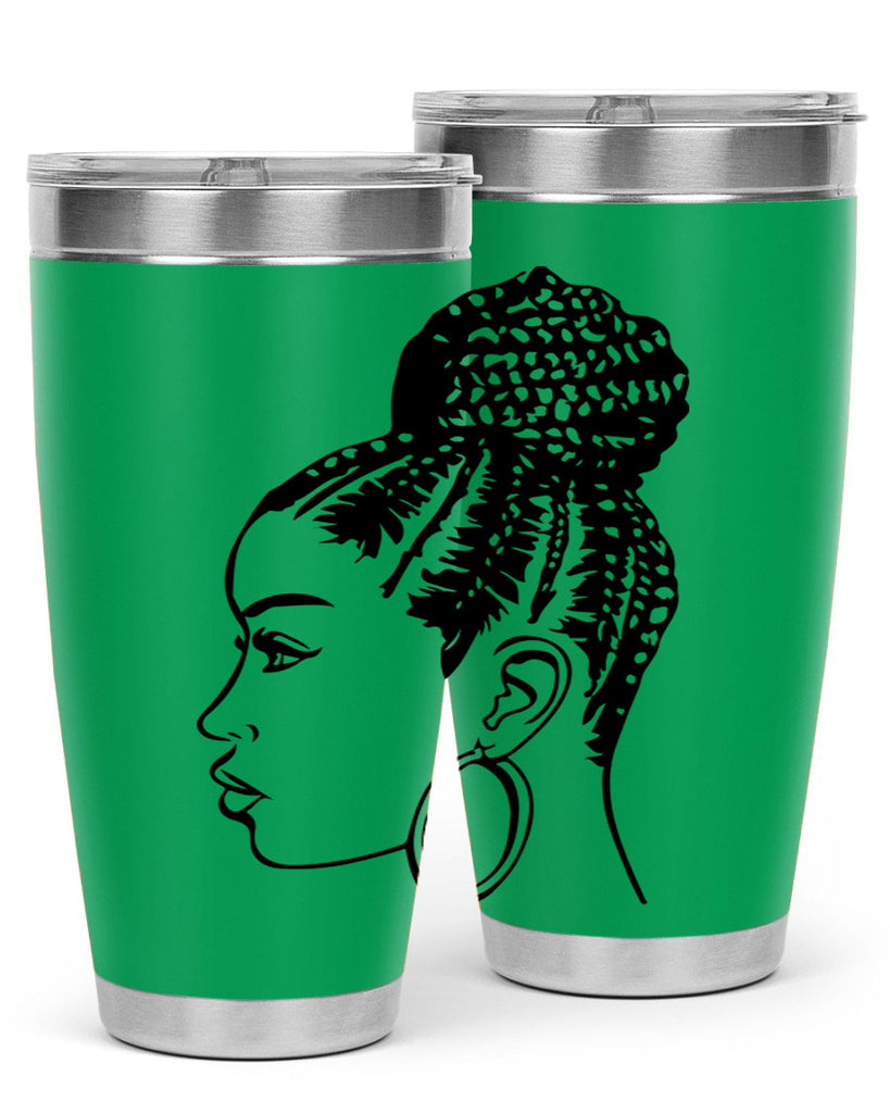 black woman with braids 7#- women-girls- Tumbler
