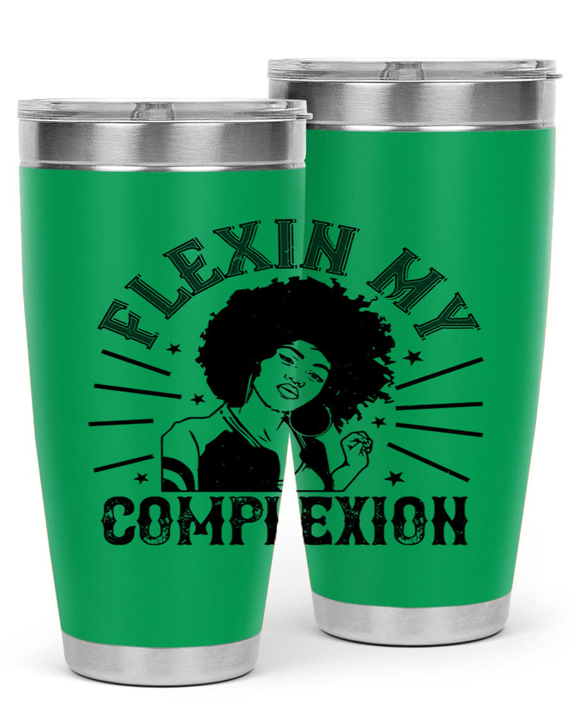 flexin my complexion Style 34#- afro- Tumbler