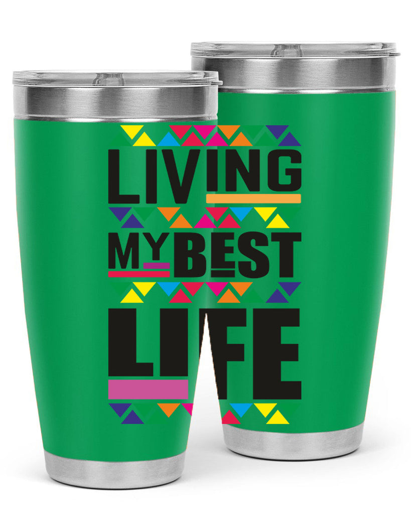 living my best life- black words phrases- Cotton Tank