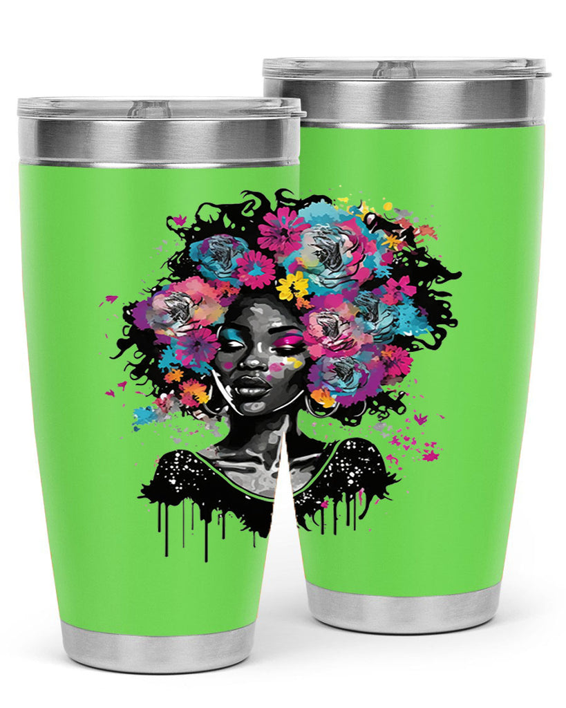 Sparkling Black Girl Design 17#- women-girls- Tumbler