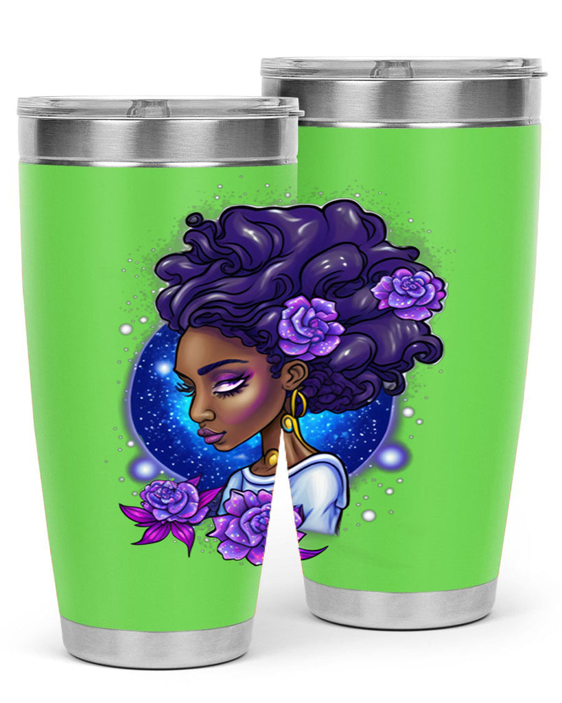 Sparkling Black Girl Design 7#- women-girls- Tumbler