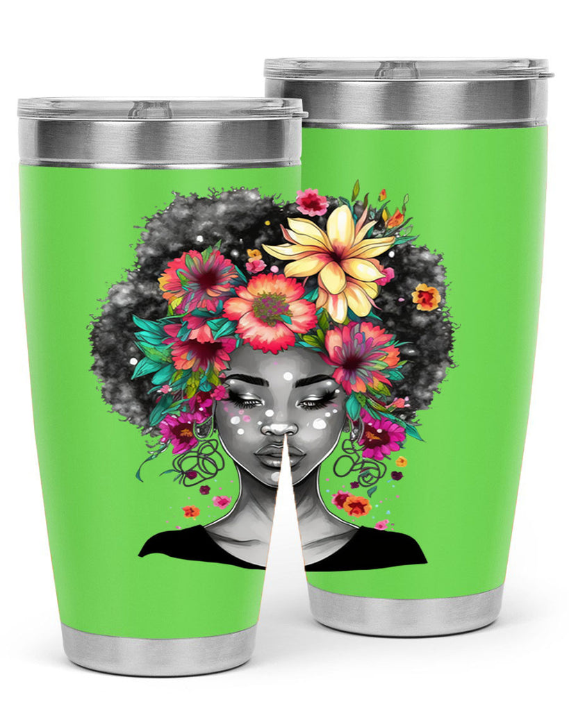 Sparkling Black Girl Design 9#- women-girls- Tumbler