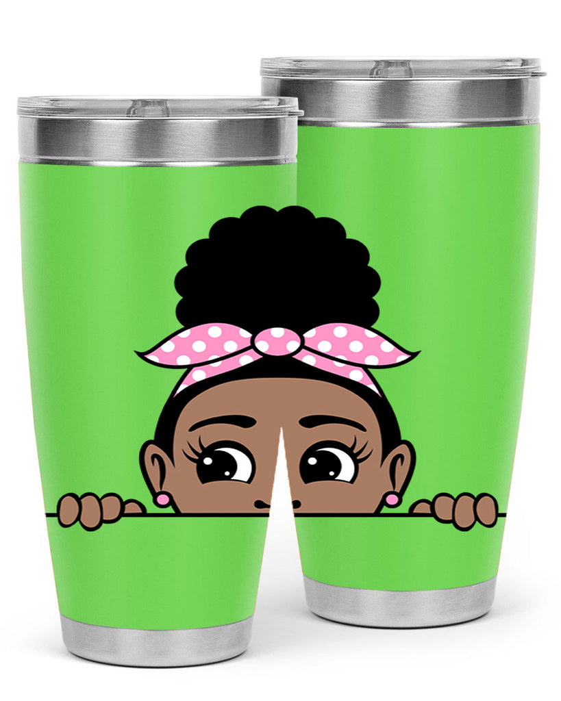 afro puff bandana girl peekaboo 86#- women-girls- Tumbler