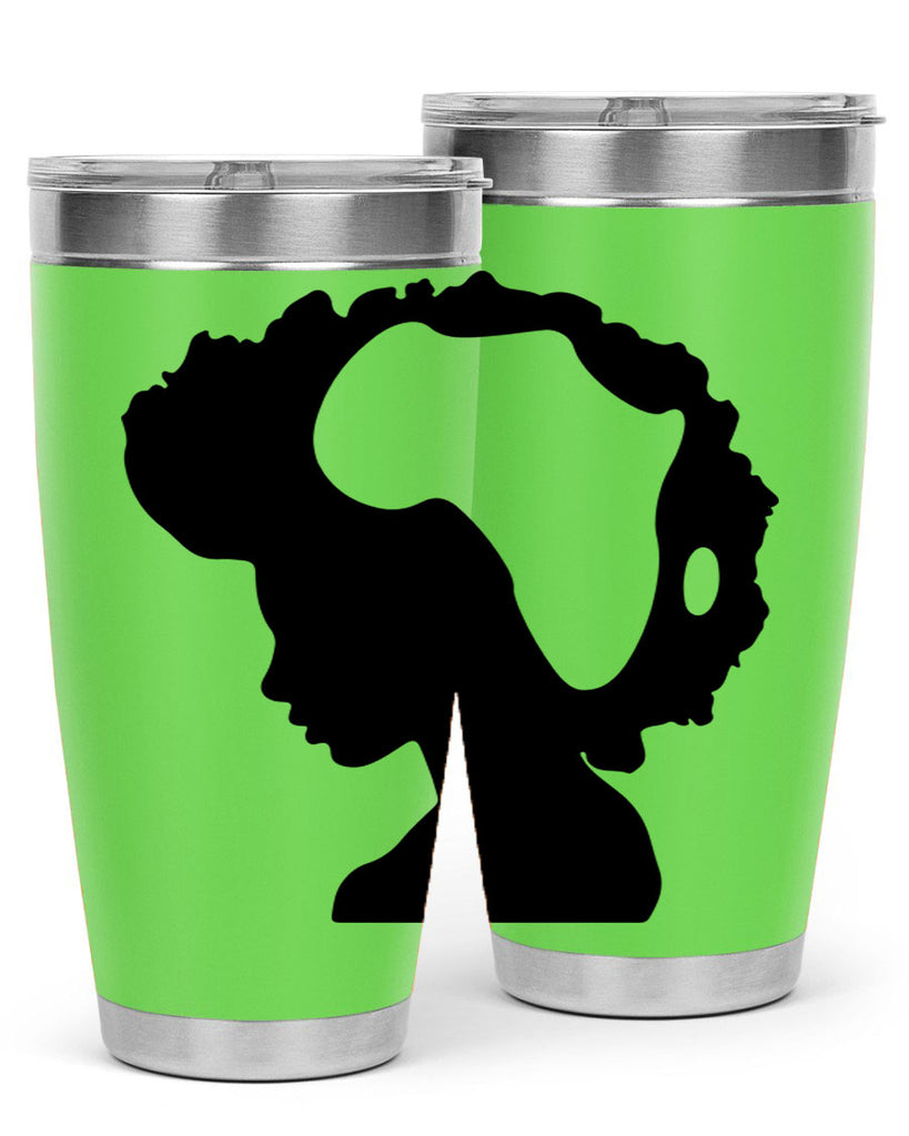 afro woman with africa map 65#- women-girls- Tumbler