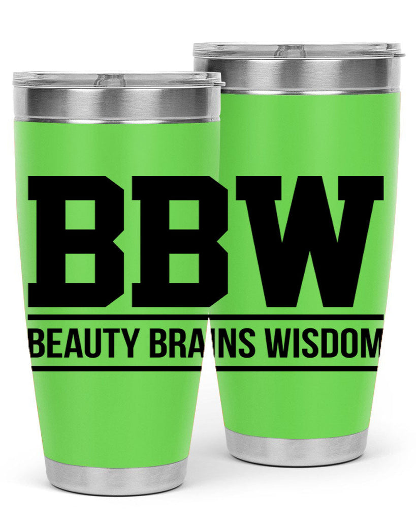 bbw beauty brains wisdom 263#- black words phrases- Cotton Tank