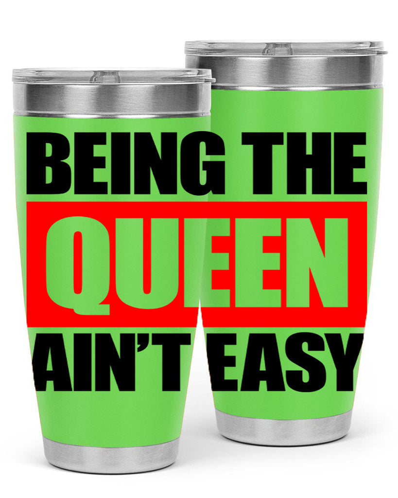 being the queen aint easy 255#- black words phrases- Cotton Tank