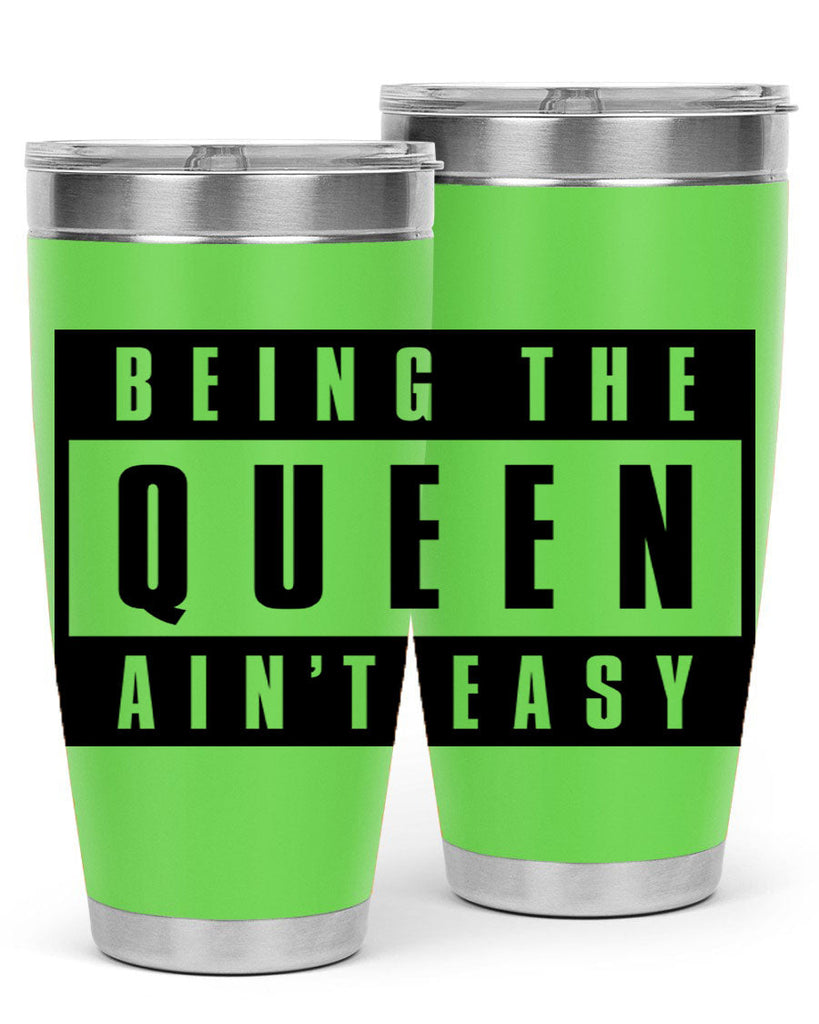 being the queen aint easy 258#- black words phrases- Cotton Tank