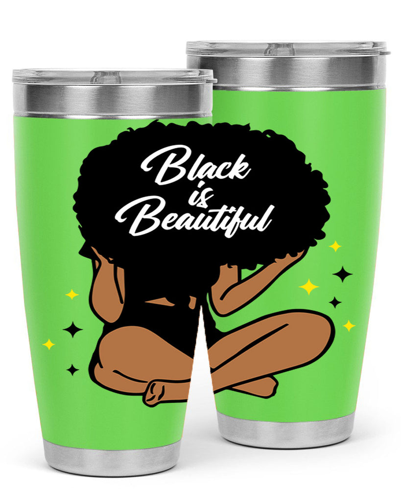 black is beautiful 14#- women-girls- Tumbler