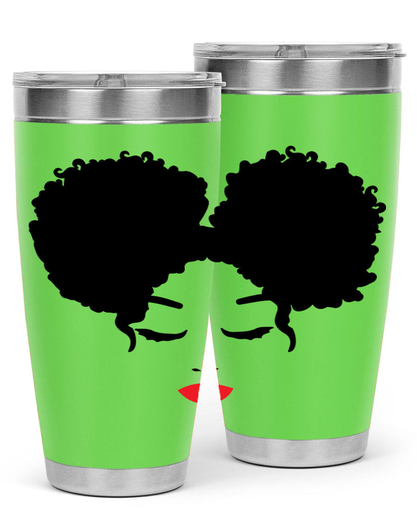 black woman red lips 9#- women-girls- Tumbler