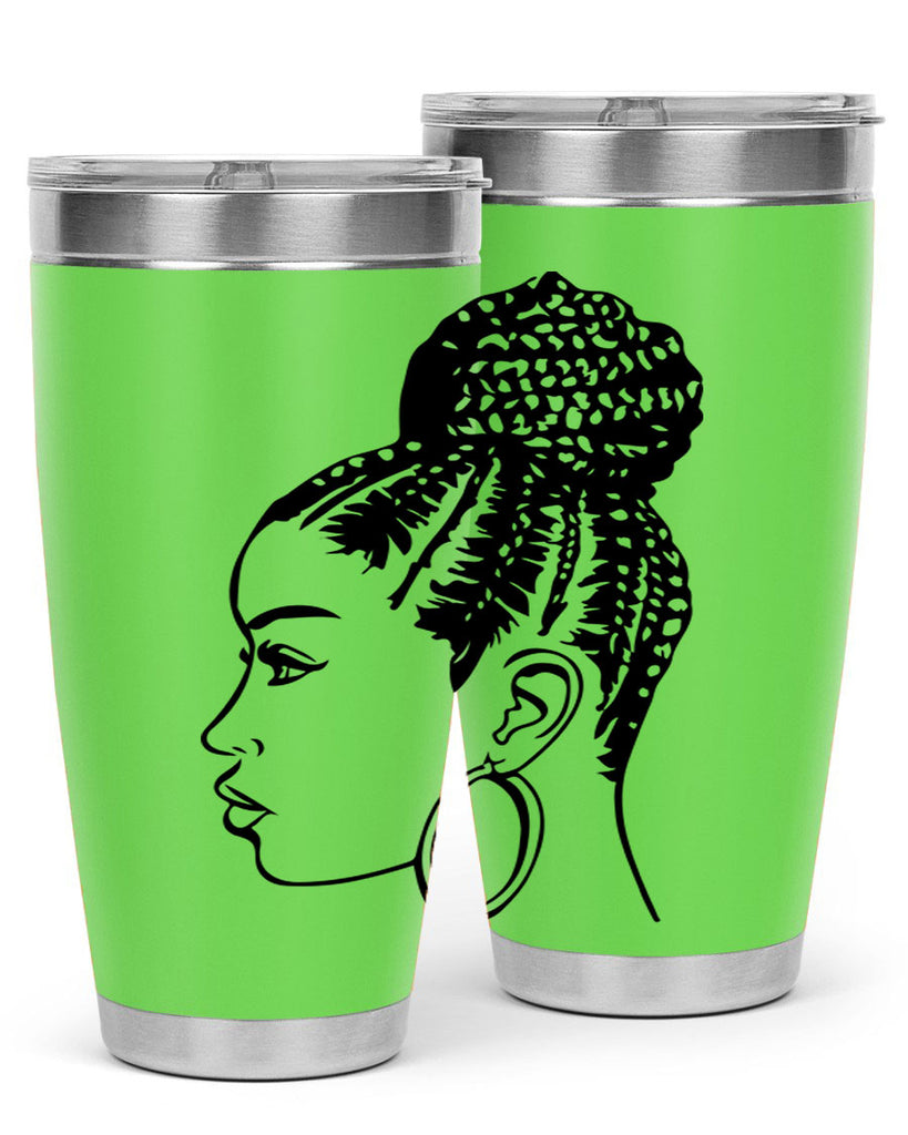 black woman with braids 7#- women-girls- Tumbler