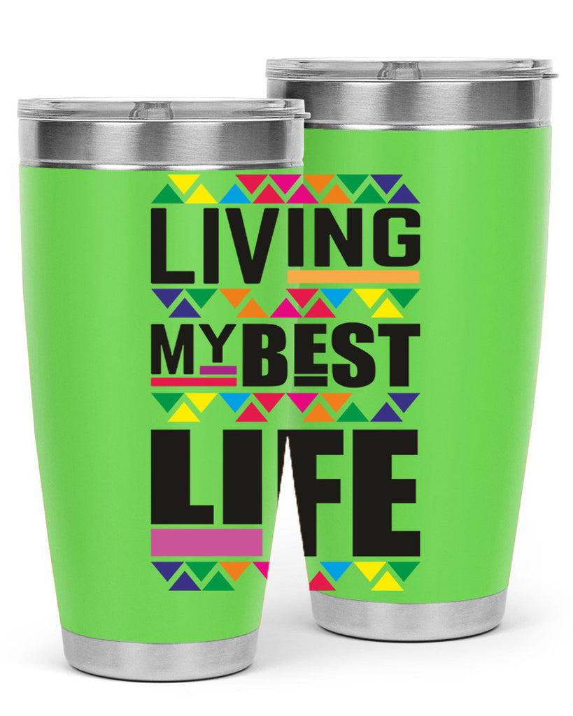 living my best life- black words phrases- Cotton Tank