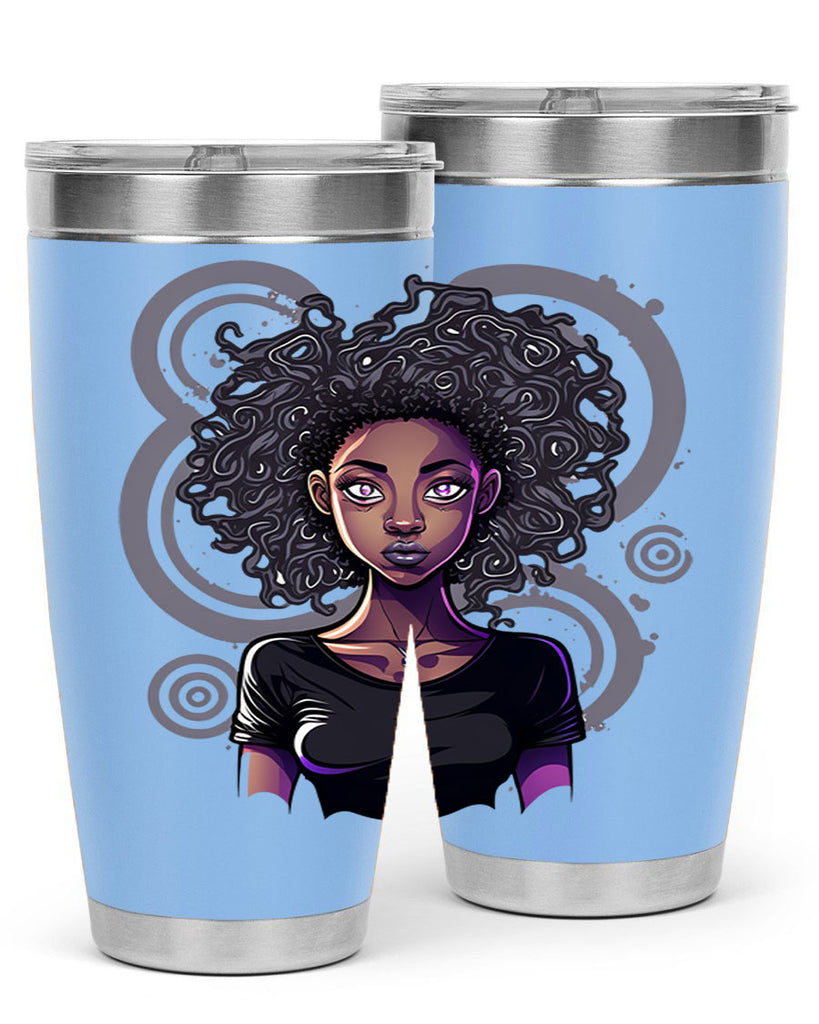 Sparkling Black Girl Design 14#- women-girls- Tumbler