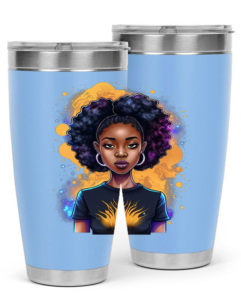 Sparkling Black Girl Design 15#- women-girls- Tumbler