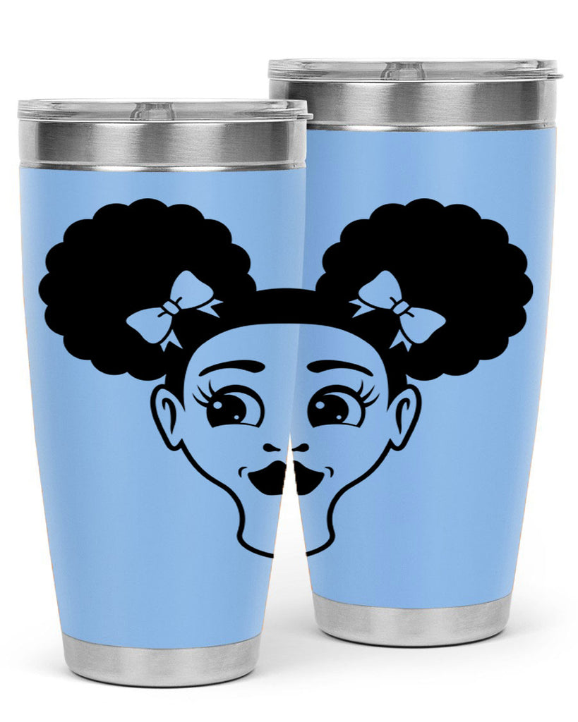 afro puffs girl face 73#- women-girls- Tumbler