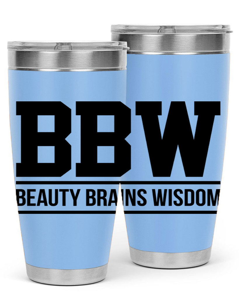 bbw beauty brains wisdom 263#- black words phrases- Cotton Tank